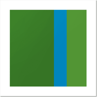 Color Study:  Grass Green, Turkish Blue, Shamrock Posters and Art